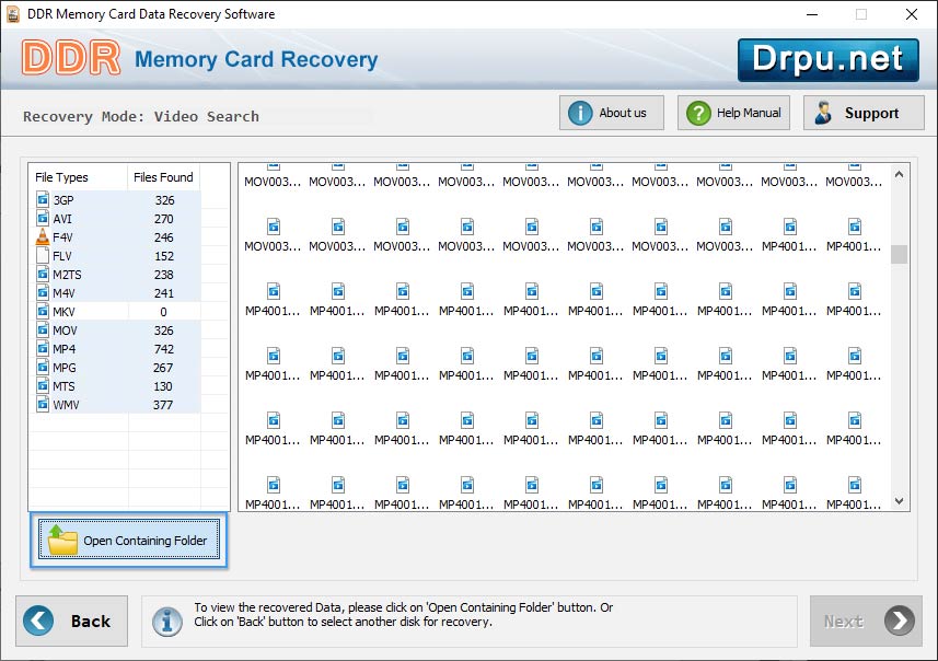 Open containing folder