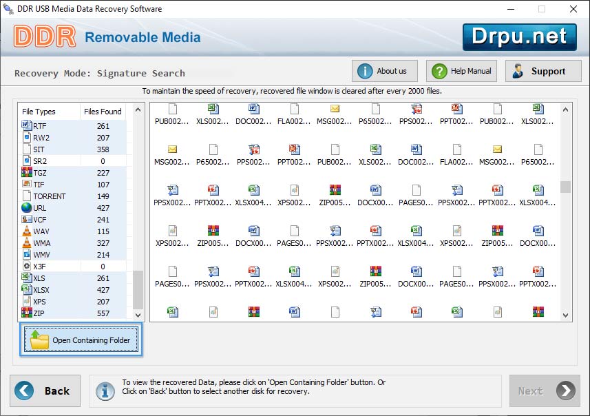 Open containing folder